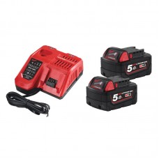 Энергокомплект MILWAUKEE M18 NRG-502 (ЗУ M12-18FC+2акк.Х5А В5) + подарок аккумулятор M12 B2