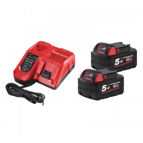 Энергокомплект MILWAUKEE M18 NRG-502 (ЗУ M12-18FC+2акк.Х5А В5) + подарок аккумулятор M12 B2