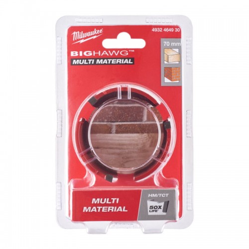 Коронка по мультиматериалам BIG HAWG™ TCT MILWAUKEE, Ø70мм