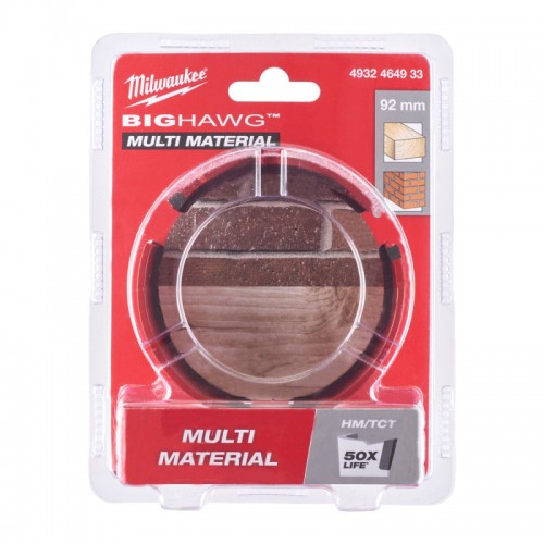 Коронка по мультиматериалам BIG HAWG™ TCT MILWAUKEE, Ø92мм