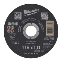 Диск отрезной по металлу MILWAUKEE Trade, SCS 41/115х1, Ø115мм