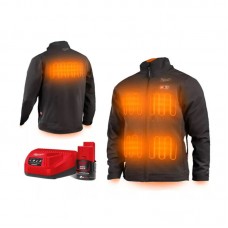 Куртка с подогревом MILWAUKEE M12 HJBL5-201 (XXL), черная,размер XXL (ЗУ, 1 аккум.Х 2Ач)