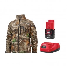 Куртка с подогревом MILWAUKEE, M12 HJCAMO6-201 (XXL), камуфляжная (размер XXL) (+ЗУ, 1 аккум.Х 2Ач)