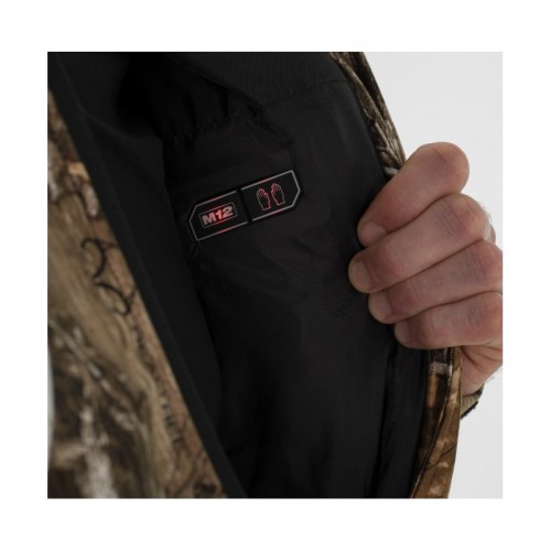 Куртка с подогревом MILWAUKEE, M12 HJCAMO6-201 (XXL), камуфляжная (размер XXL) (+ЗУ, 1 аккум.Х 2Ач)