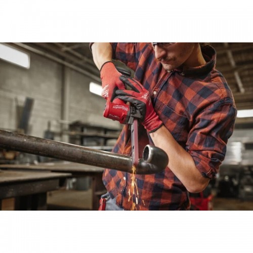 Шлифмашина ленточная аккумуляторная бесщеточная MILWAUKEE M12 FBFL13-402B (13мм) (ЗУ+2Х4Ач+сумка)