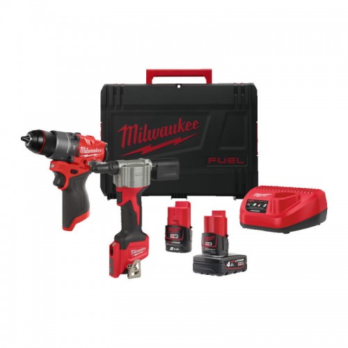 Набор из 2 инструментов аккумуляторных бесщеточных MILWAUKEE M12 FPP2D2-422X (HDкейс)