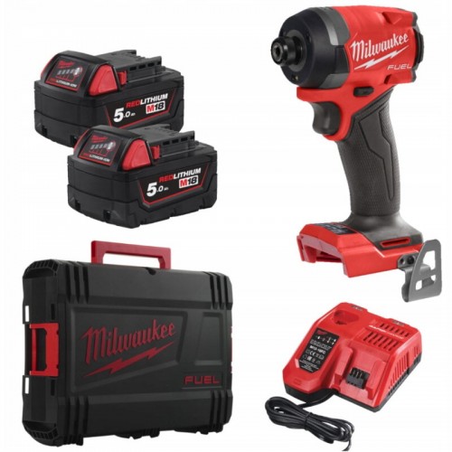 Шуруповерт ударный аккумуляторный бесщёточный MILWAUKEE (226 Нм) M18 FID3-502X (ЗУ+2ак.Х5Ач+HDкейс),