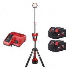 Прожектор светодиодный аккумуляторный напольный MILWAUKEE M18 SAL2-502B (ЗУ+2акк.Х5Ач)