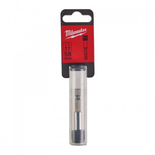 Держатель для бит магнитный 1/4'' Hex MILWAUKEE,  с фиксатором, 58мм