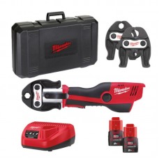 Обжимник гидравлический аккумуляторный для труб MILWAUKEE M12 HPT-202C V-SET2 (ЗУ+2акк.Х2Ач+кейс)
