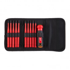 Набор отверток прецезионных изолированных VDE MILWAUKEE 10-в-1 (рукоятка VDE + 10 бит VDE)