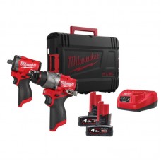 Набор из 2х инструментов аккумуляторных бесщеточных MILWAUKEE M12 FPP2X2-402X (ЗУ+2акк.Х4Ач+кейс)