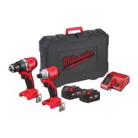 Набір з 2 інструментів безщіткових акумуляторних MILWAUKEE M18 BLCPP2A-402C (M18 BLPDRC, BLIDRC)