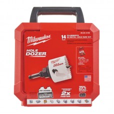 Набор коронок Bi-Metal HOLE DOZER™ MILWAUKEE, (Ø19/22/25/29/32/35/38/44/51/57мм) (14шт)