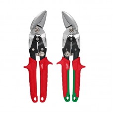 Набор ножниц по металлу MILWAUKEE, (2шт)  (правый / левый рез)