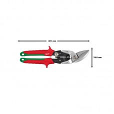 Набор ножниц по металлу MILWAUKEE, (2шт)  (правый / левый рез)