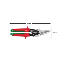 Набор ножниц по металлу MILWAUKEE, (3шт) (прямой / правый  / левый рез)