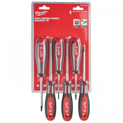 Набор отверток магнитных с трехгранной рукояткой MILWAUKEE TORX, (6шт)