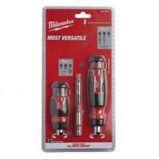 Набор отверток со сменными вставками и трещеткой MILWAUKEE, (2шт) (27 в 1)