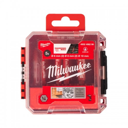 Набор коронок алмазных Diamond Plus MILWAUKEE (1/4 Hex) (Ø6, 6, 8 , 8, 10мм)