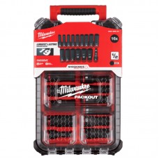 Набор головок ударных ShW 1/2\" STD PACKOUT™ MILWAUKEE, удлиненных, (10-24мм) (16шт)