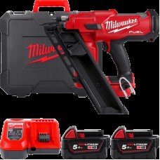 Пистолет гвоздезабивной аккумуляторный бесщёточный MILWAUKEE M18 FFNS-502C (50-90мм)(ЗУ+2Х5Ач+кейс)