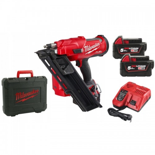 Пистолет гвоздезабивной аккумуляторный бесщёточный MILWAUKEE M18 FFNS-502C (50-90мм)(ЗУ+2Х5Ач+кейс)