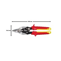 Ножиці по металу короткі MILWAUKEE (прямий різ)
