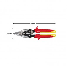 Ножницы по металлу короткие MILWAUKEE (прямой рез)