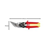 Ножиці по металу офсетні (45 °) MILWAUKEE (прямий різ)