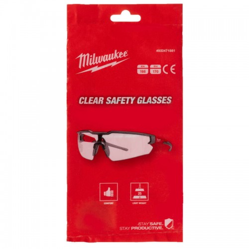 Окуляри захисні ENHANCED MILWAUKEE, з покриттям AS/AF (прозорі)