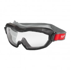 Очки-маска защитные высокопрофильные не вентилируемые MILWAUKEE, с покрытием AS/AF (прозрачные)