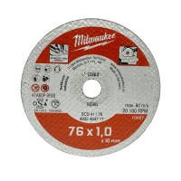 Диск отрезной по металлу MILWAUKEE, SCS41/76х1; Ø76мм, для M12 FCOT (5шт)