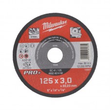 Диск отрезной по металлу MILWAUKEE, SC 41/125х3 PRO+, Ø125мм
