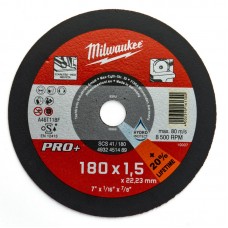 Диск отрезной по металлу MILWAUKEE, SCS41/180X1,5 PRO+, Ø180мм