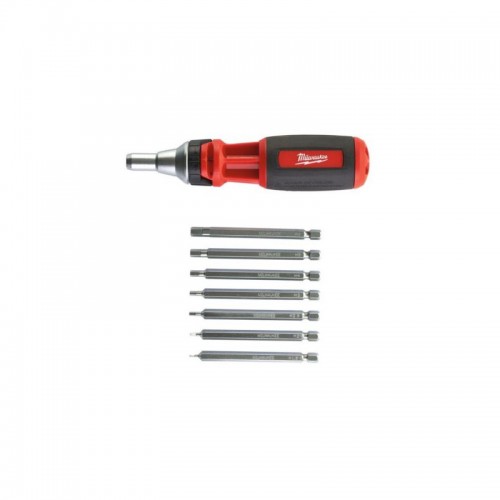 Отвертка со сменными вставками с трещоткой 9 в 1 HEX MILWAUKEE, (замена на 4932492810)