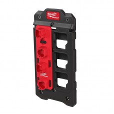 Полка для хранения 4-х аккумуляторов M12 для стеллажной системы PACKOUT MILWAUKEE (66x102x330мм)