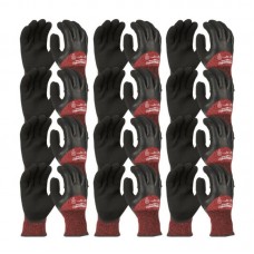 Перчатки рабочие зимние MILWAUKEE, с сопротивлением порезам 3/C уровня, размер 9/L, (72шт)