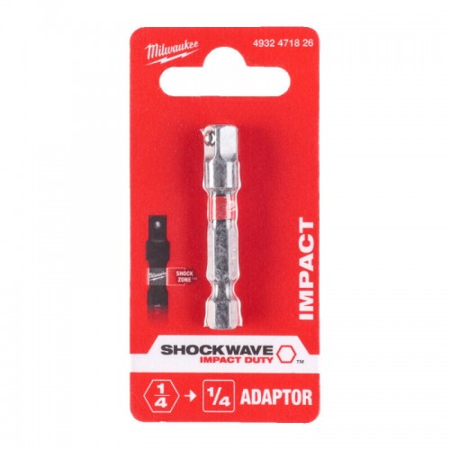 Переходник ShW MILWAUKEE, с 1/4'' Hex на 1/4'' квадратный хвостовик