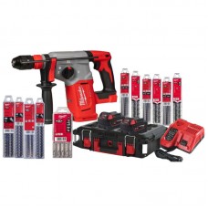 Перфоратор SDS-PLUS акум.MILWAUKEE, M18 BLHX100P-502P,2,3Дж (+ЗП, 2ак.Х 5Аг, набір бурів, PACKOUT)