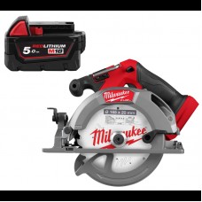 Пила дисковая акумуляторная бесщёточная MILWAUKEE M18 FCS552-0, Ø165мм (каркас) + M18 B5 подарок