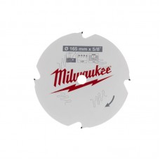 Диск пильный по фиброцементу PFTE MILWAUKEE, Ø165х5/8''х2,2мм, 4 зуб.