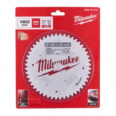 Диск пильный по дереву PFTE MILWAUKEE, Ø160х20х2,2мм, 48 зуб.