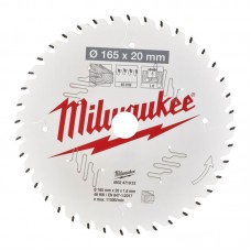 Диск пильный по дереву PFTE THIN KERF MILWAUKEE, Ø165х20х1,6мм, 40 зуб.
