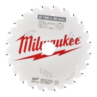 Диск пильный по дереву PFTE THIN KERF MILWAUKEE, Ø190х30х1,6мм, 24 зуб., (замена на 4932498976)