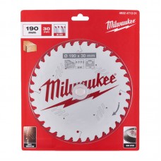 Диск пильный по дереву PFTE THIN KERF MILWAUKEE, Ø190х30х1,6мм, 36 зуб.
