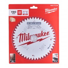 Диск пильный по дереву PFTE THIN KERF MILWAUKEE, Ø190х30х2,1мм, 48 зуб.