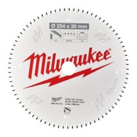 Диск пильный по алюминию PFTE MILWAUKEE, Ø254х30х3,0мм, 80 зуб.