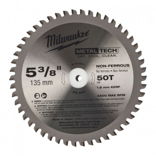 Диск пильный по металлу MILWAUKEE, Ø135х20х1,6мм, 50 зуб.