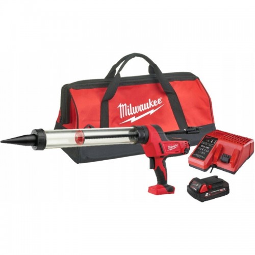 Пистолет для герметика аккумуляторный MILWAUKEE C18 PCG/600T-201B (600мл) (ЗУ+1акк.Х2Ач+сумка)